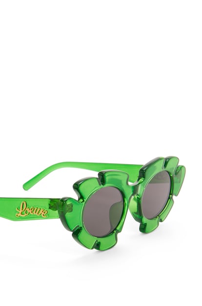 LOEWE Flower sunglasses in injected nylon Transparent Green plp_rd