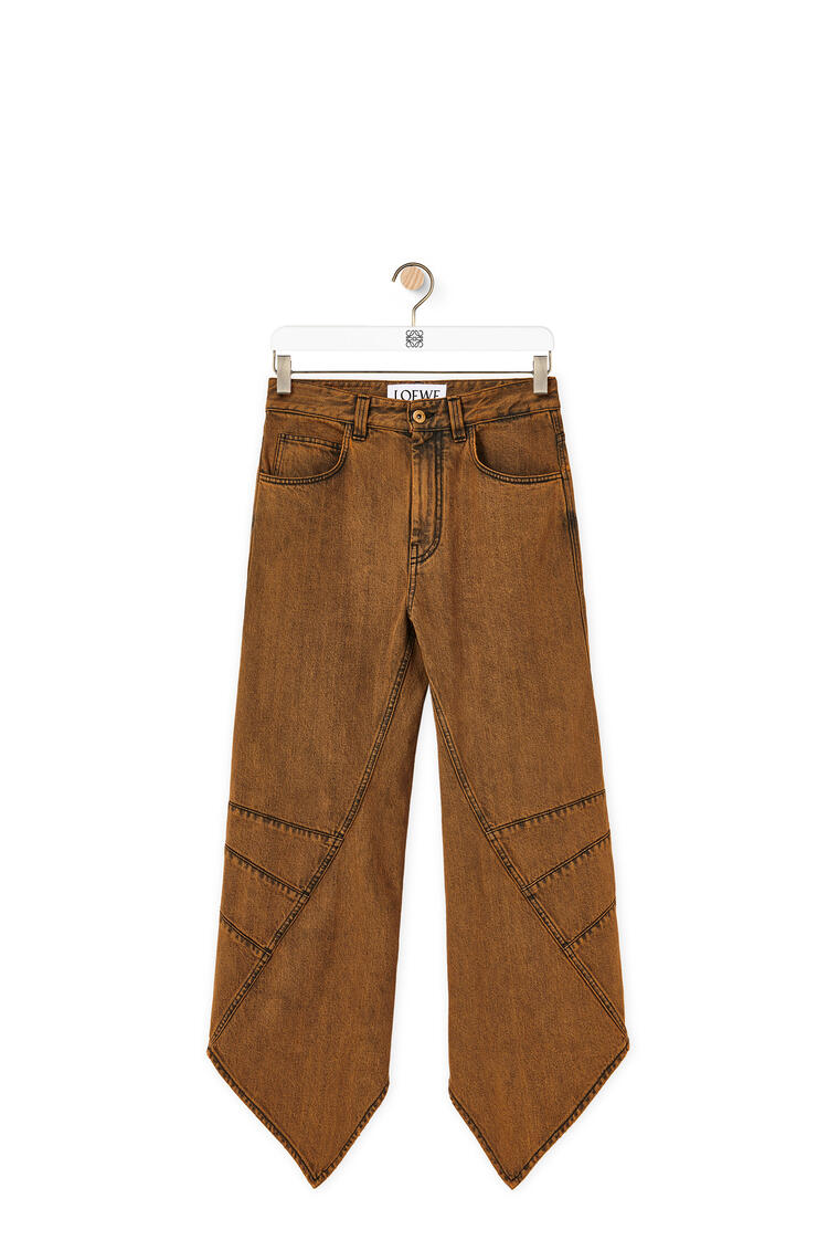 LOEWE Curved jeans in denim Brown pdp_rd