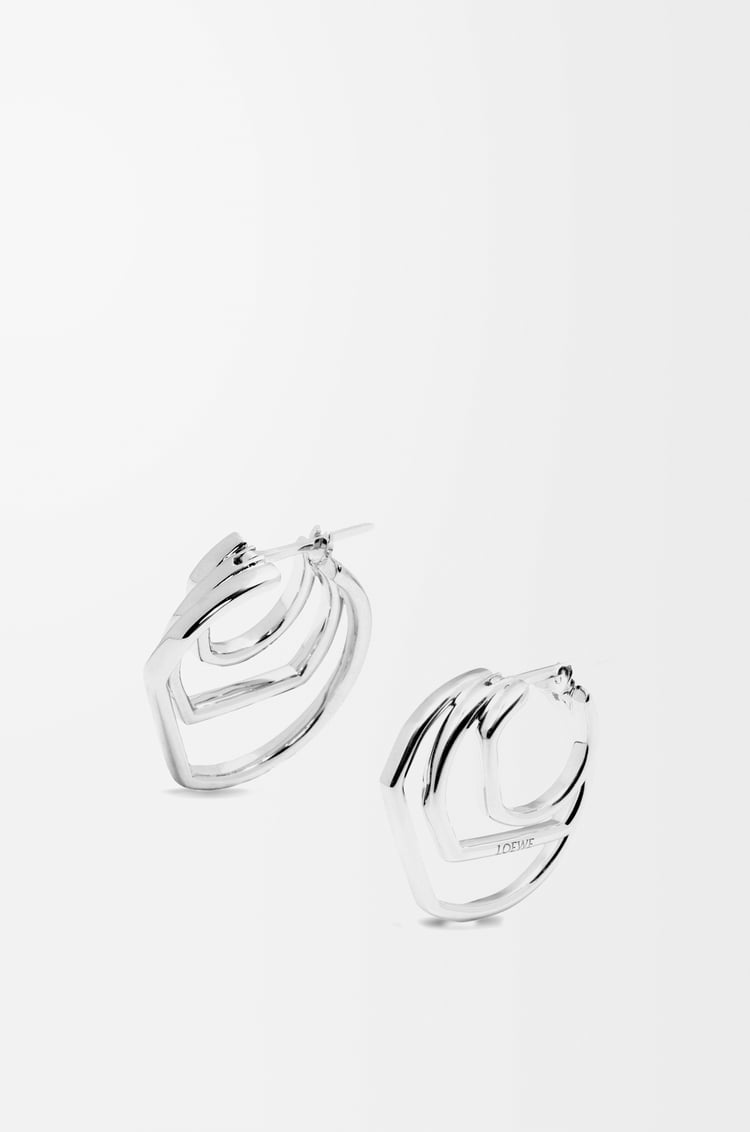 LOEWE Orecchini a cerchio multistrato in argento sterling Argento