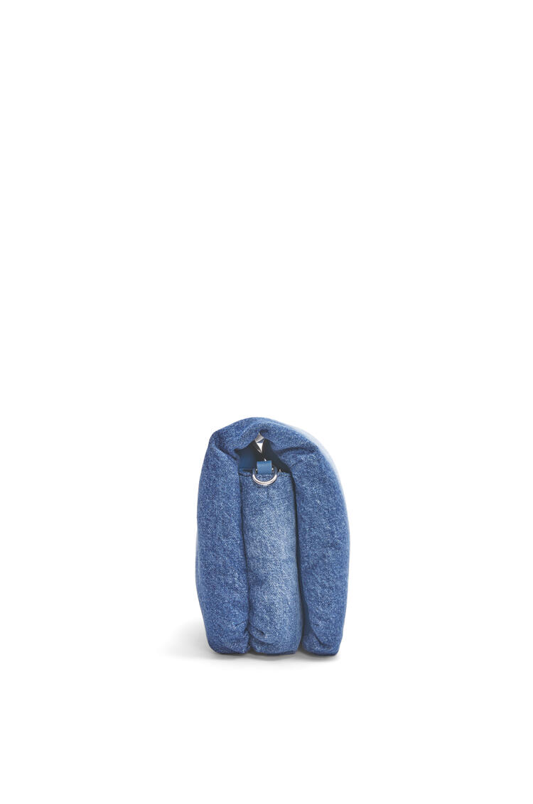 LOEWE Bolso Puffer Goya en tejido denim Azul Denim