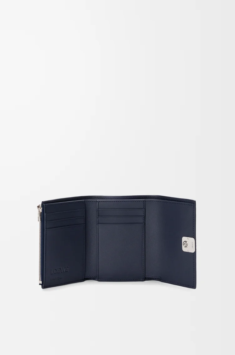 LOEWE Cartera vertical pequeña Anagram en piel de ternera Azul Marino Oscuro Multicolor