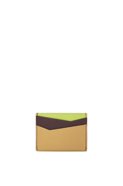 LOEWE Puzzle plain cardholder in classic calfskin Sahara/Burgundy/Anise plp_rd