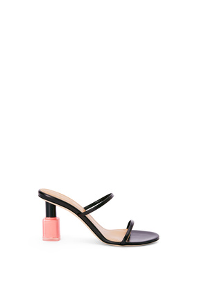 LOEWE Nail polish sandal in goatskin Black/Pink plp_rd