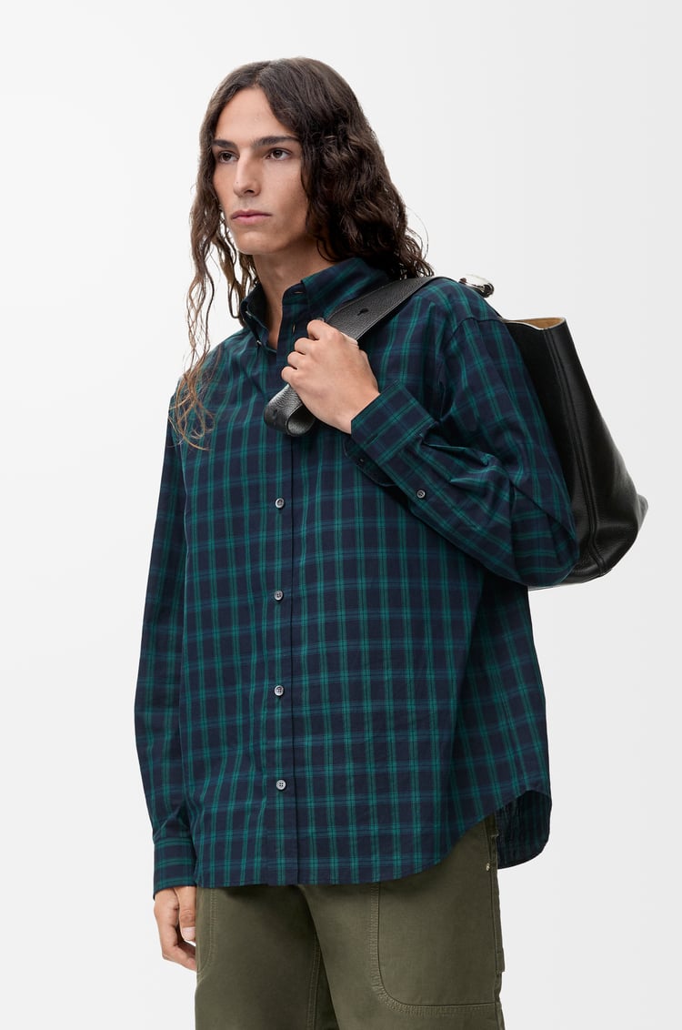 LOEWE Shirt in cotton Navy/Green