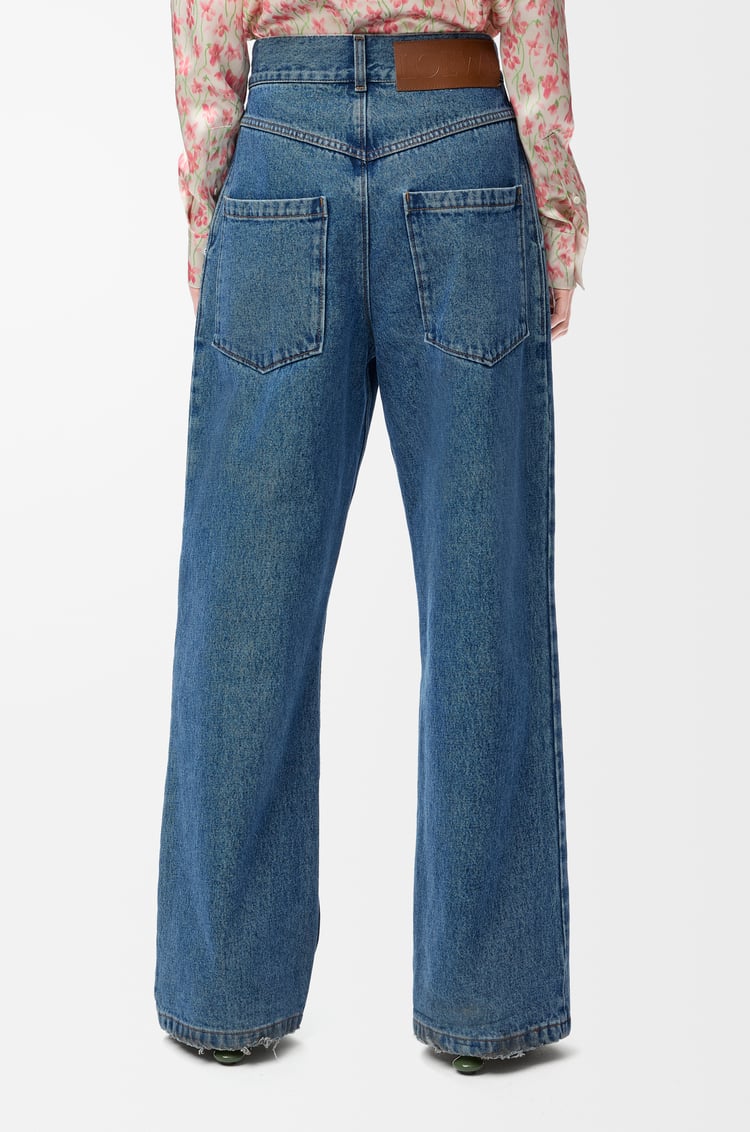 LOEWE Pantalón vaquero holgado Anagram en denim Azul Vaquero