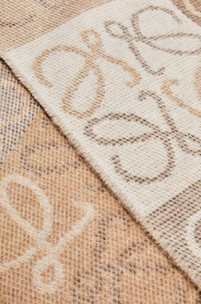 LOEWE Anagram scarf in wool and cashmere White/Beige plp_rd