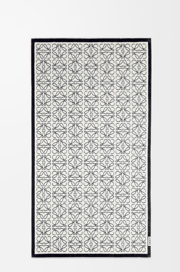 LOEWE Anagram towel in cotton Navy Blue