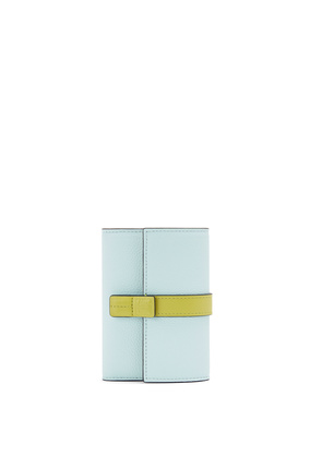 LOEWE Small vertical wallet in soft grained calfskin Crystal Blue/Lime Yellow plp_rd