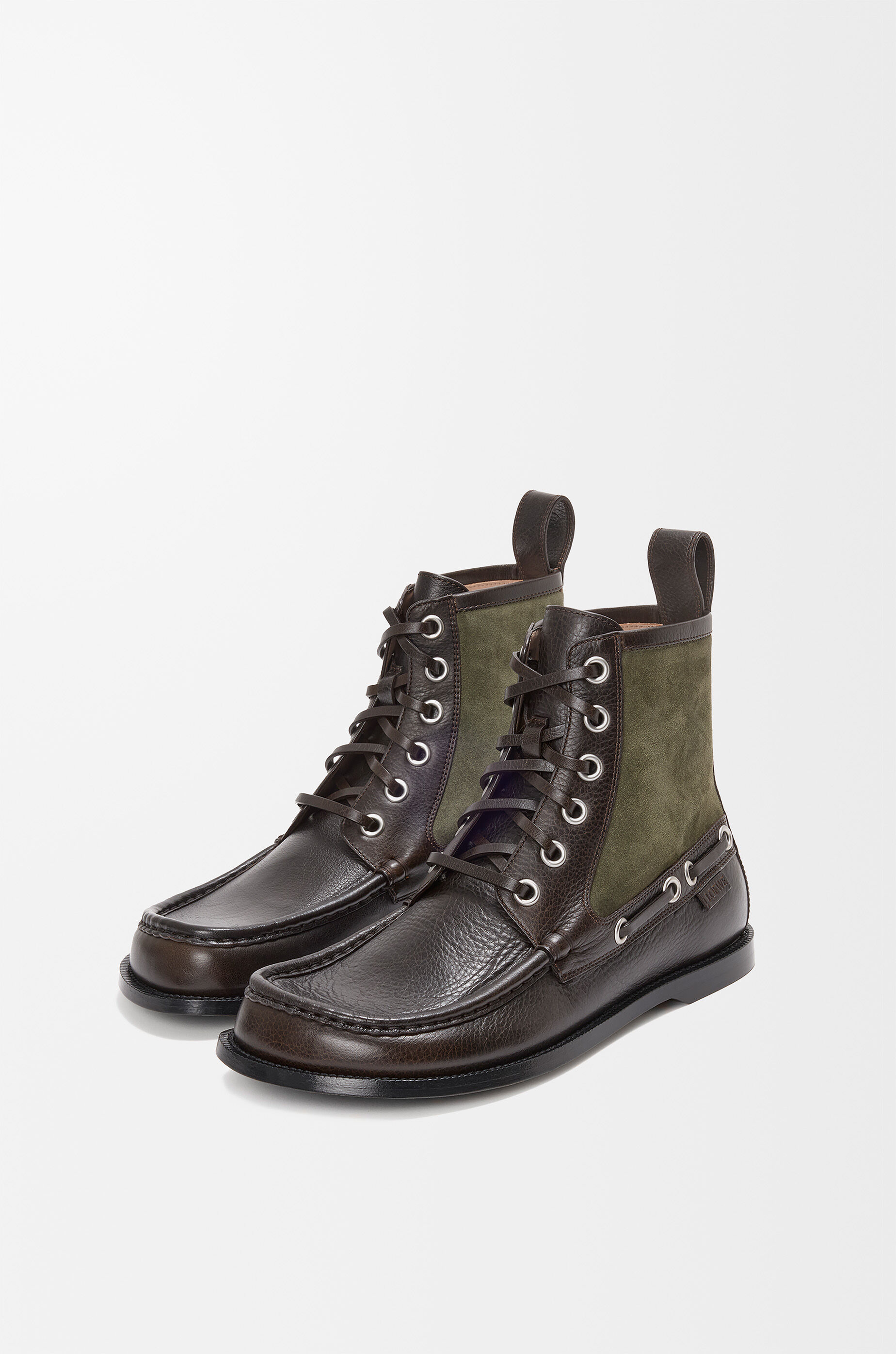 Campo loafer bootie in calfskin and suede calfskin Brown - LOEWE