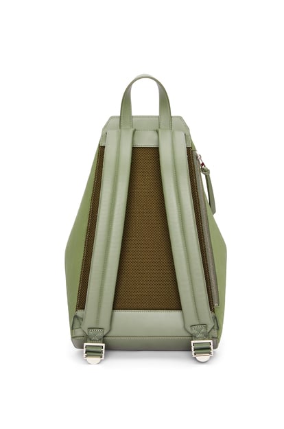LOEWE Small Convertible backpack in nylon and calfskin Khaki Green plp_rd