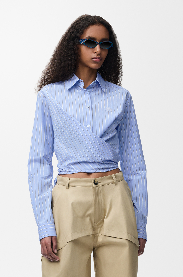 LOEWE 棉质衬衫 蓝色/多色