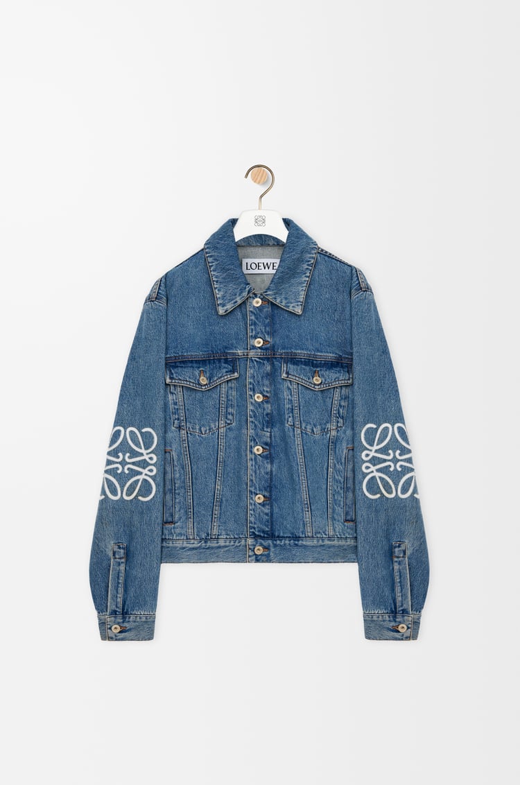 LOEWE Anagram jacket in denim Mid Blue Denim