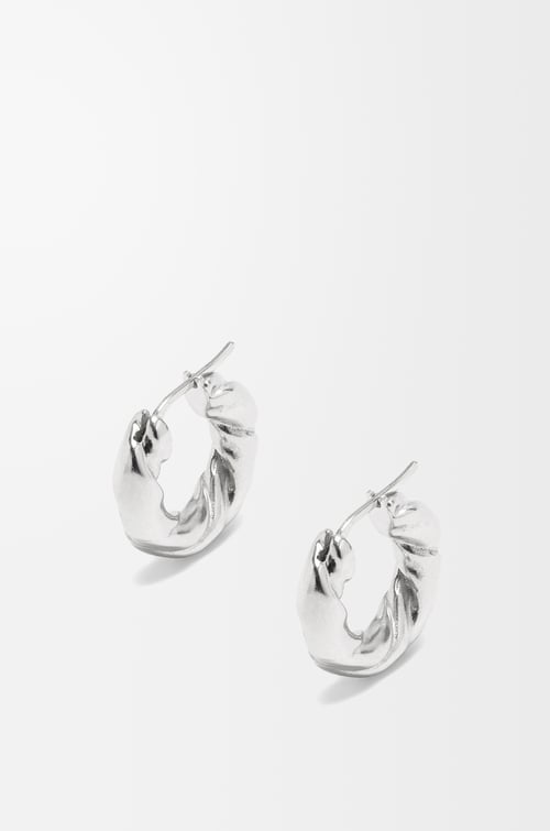 LOEWE Nappa twist earrings in sterling silver Silver plp_rd