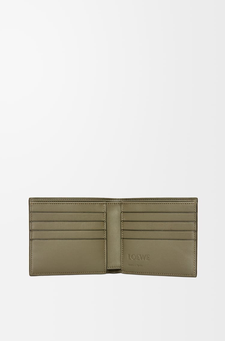 LOEWE Bifold wallet in satin calfskin Khaki Green