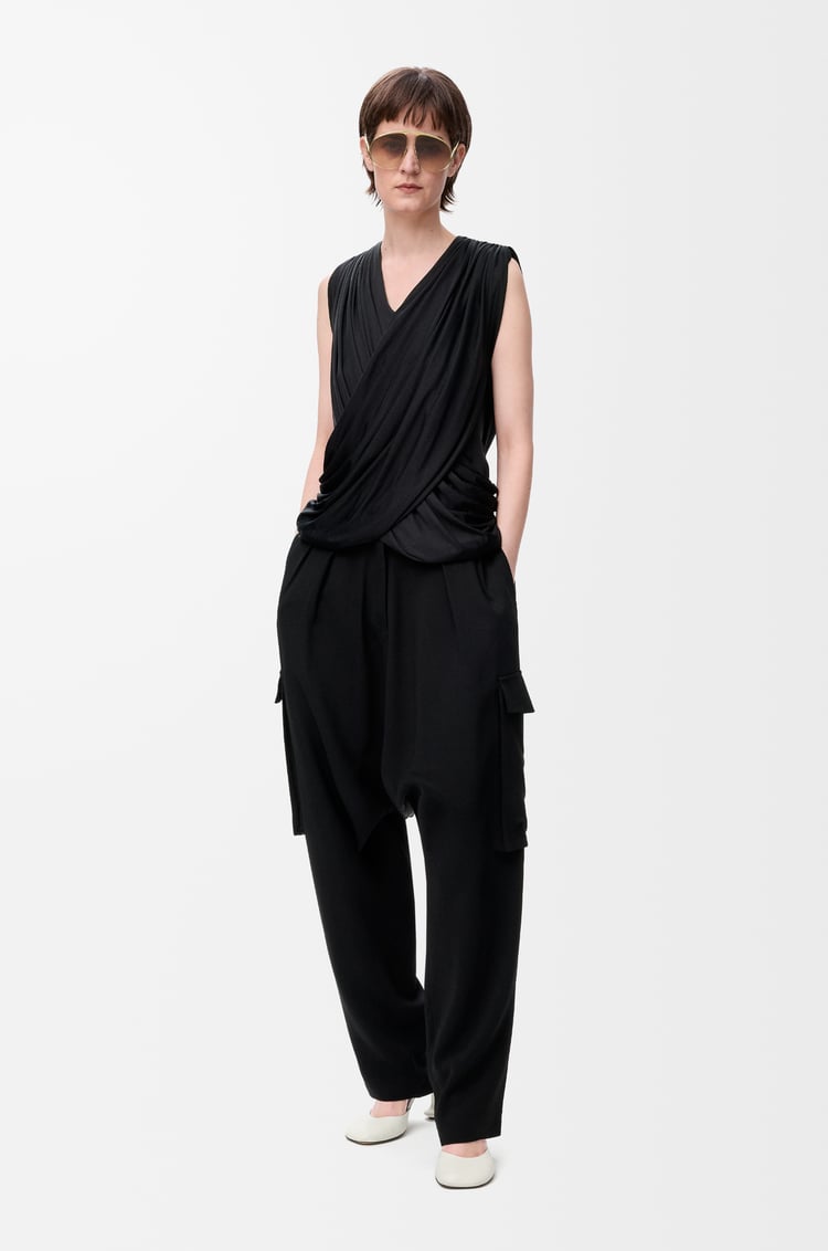 LOEWE Pantalón en viscosa elástica Negro