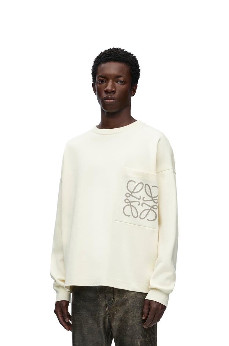 LOEWE Sweater in cotton blend Soft White