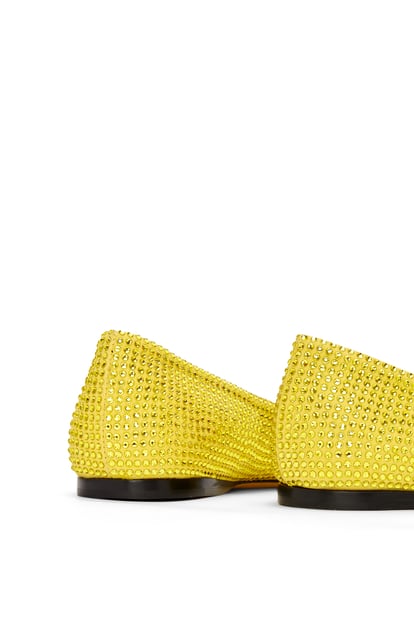 LOEWE Toy ballerina in suede and allover rhinestones Yellow plp_rd