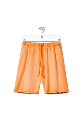 LOEWE Drawstring shorts in denim 柑橙橘