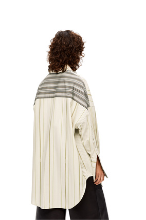 LOEWE Oversize stripe shirt in wool and cotton Pink/Grey plp_rd