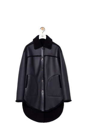 LOEWE Reversible jacket in shearling Navy/Grey plp_rd