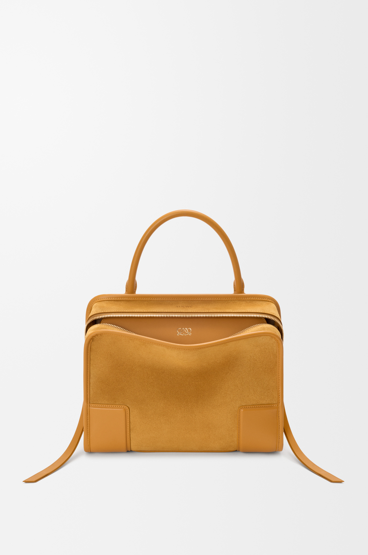 LOEWE Medium Amazona 180 bag in suede Ocre