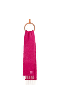 LOEWE Scarf in wool and mohair Pink Tulip