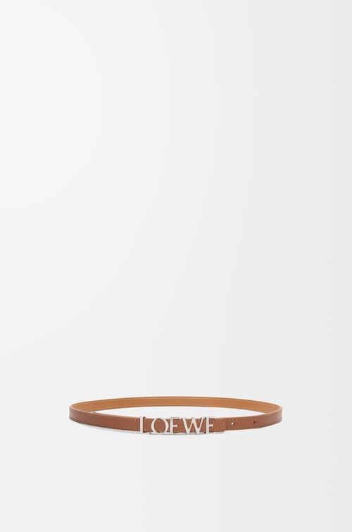 LOEWE LOEWE belt in smooth calfskin Tan/Palladium