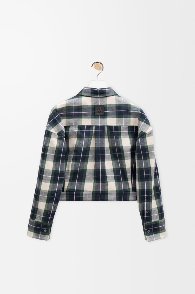 LOEWE Cropped shirt in cotton Green/Multicolor