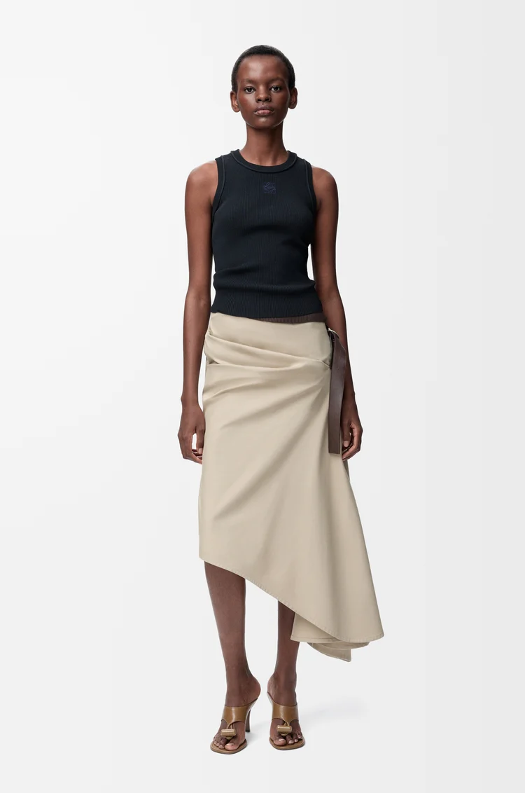 LOEWE Top Anagram sin mangas en viscosa elástica Negro