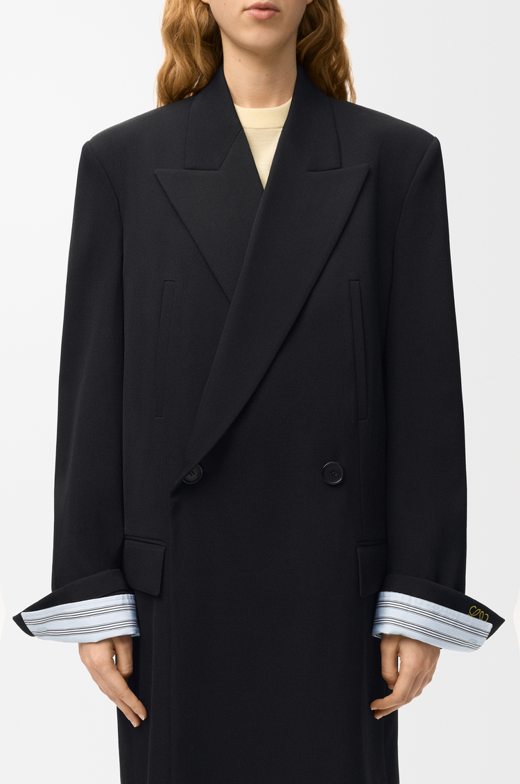 LOEWE Coat in wool Dark Navy