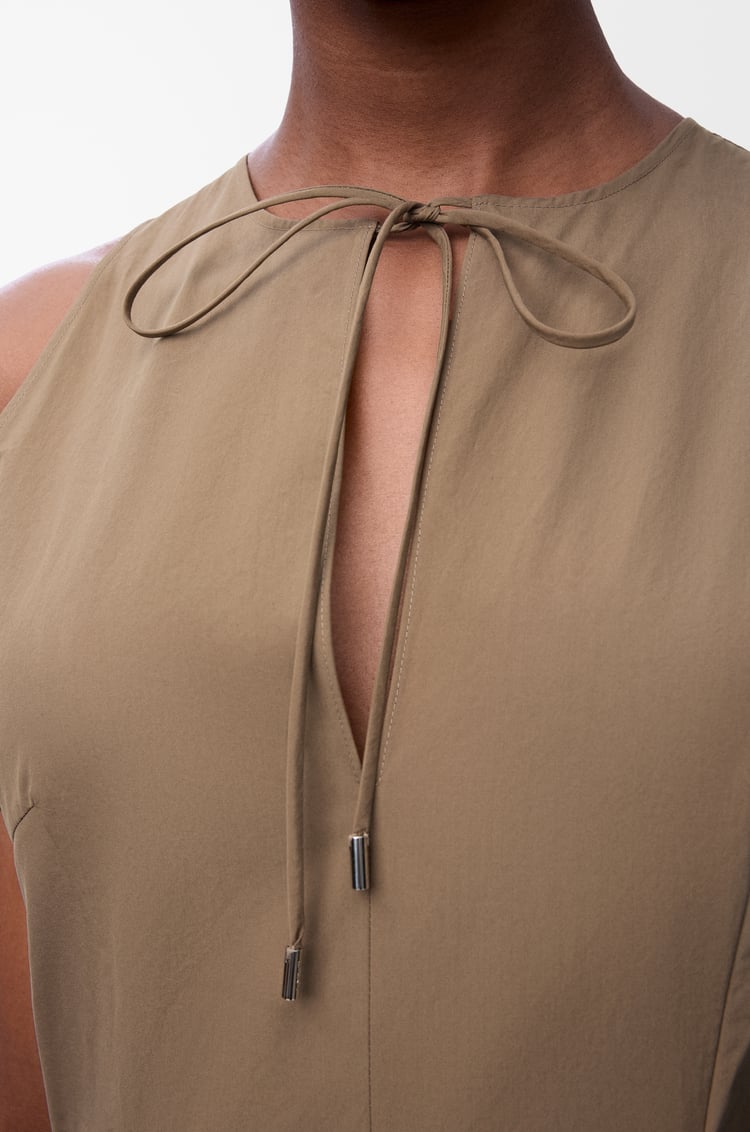 LOEWE Wrap dress in cotton Beige