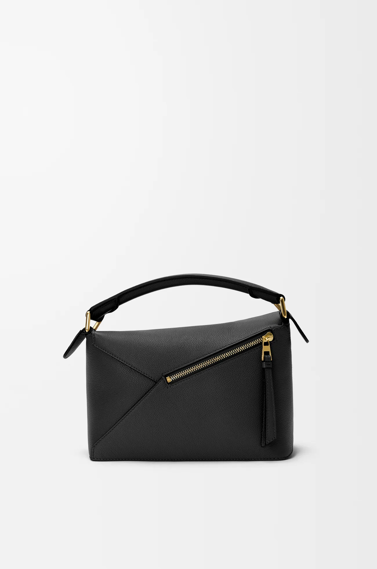 LOEWE Small Puzzle Edge bag in soft grained calfskin Black
