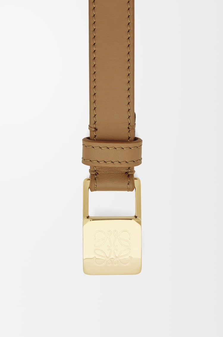 LOEWE Cinturón Amazona Padlock en piel de ternera Roble/Dorado
