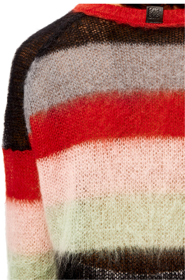 LOEWE Stripe sweater in mohair Pink/Red pdp_rd