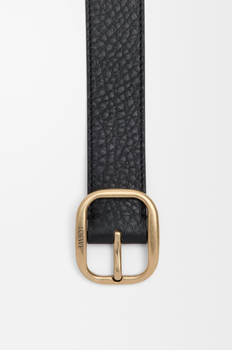 LOEWE ラウンド ソフト ベルト（サプルグレインカーフ） ブラック/ゴールド