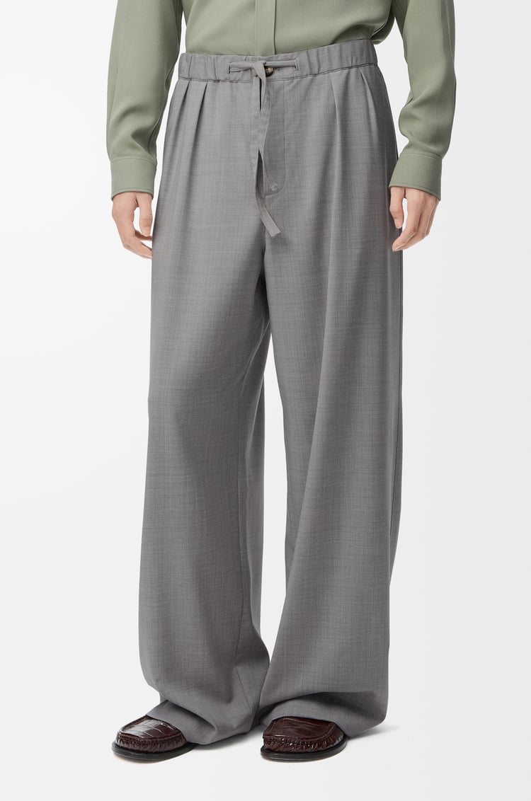 LOEWE Pantalón con cordón en lana Gris