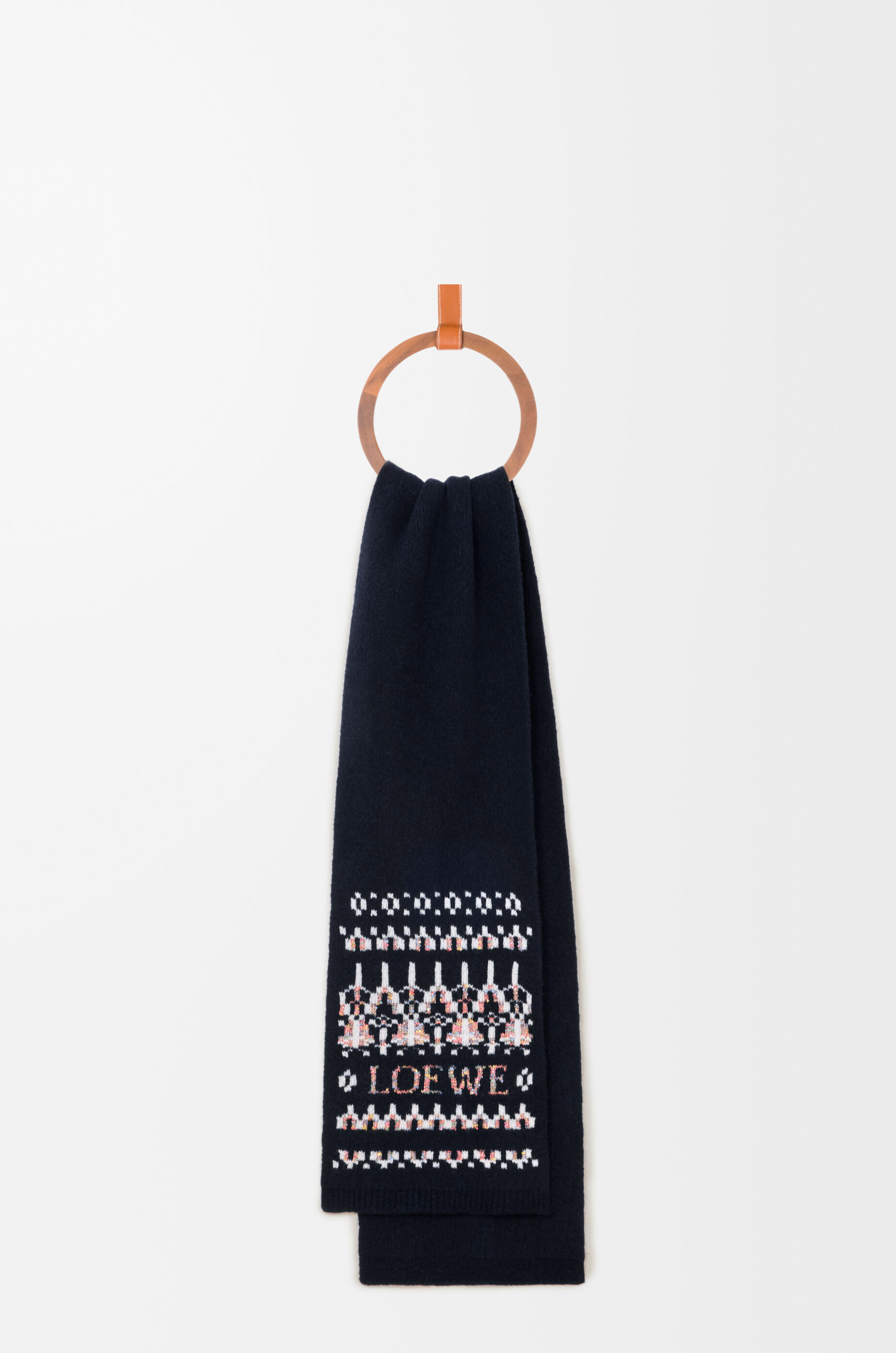 スカーフ（ウールブレンド） ブルー - LOEWE