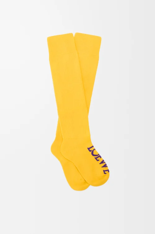 LOEWE Calcetines en lana Amarillo