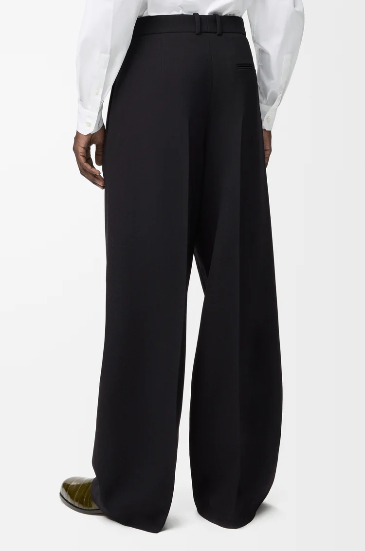 LOEWE Pantalón de pernera ancha en lana Negro