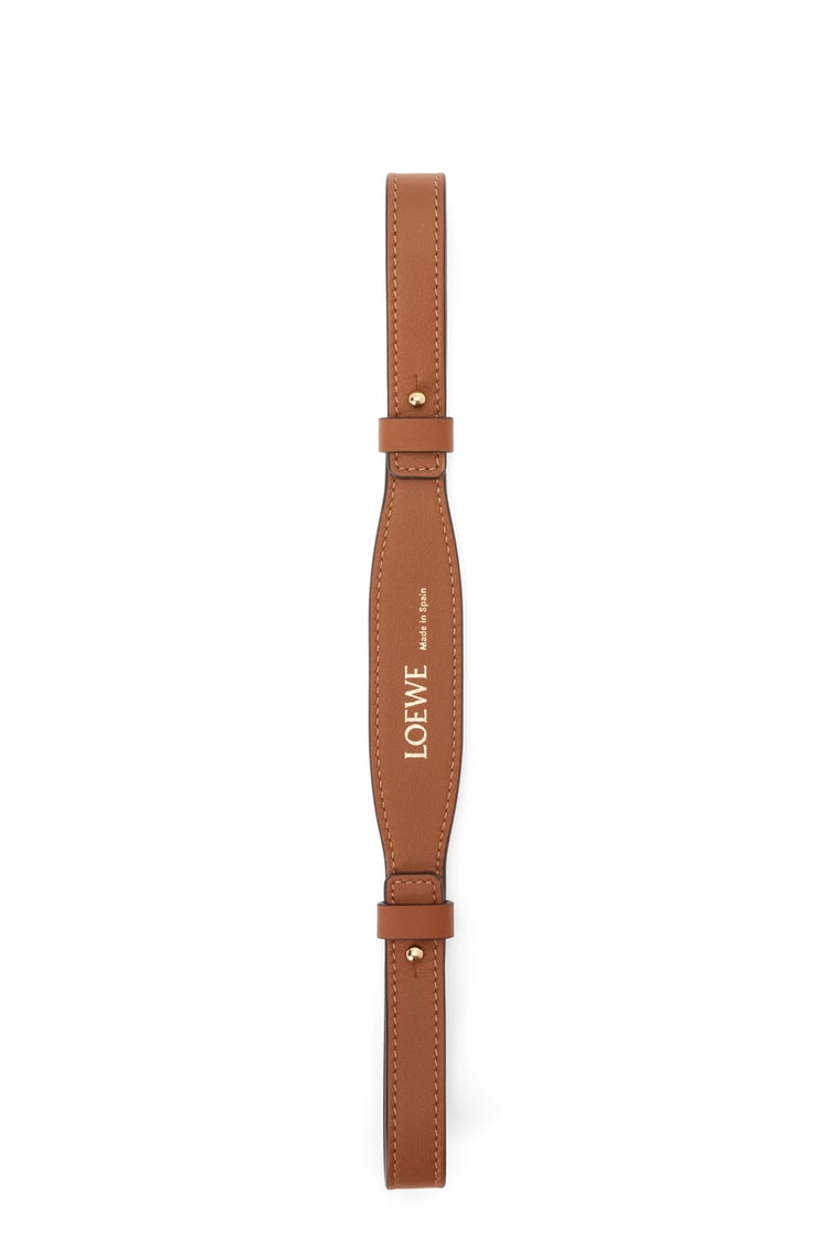 LOEWE Branded short strap in classic calfskin Tan