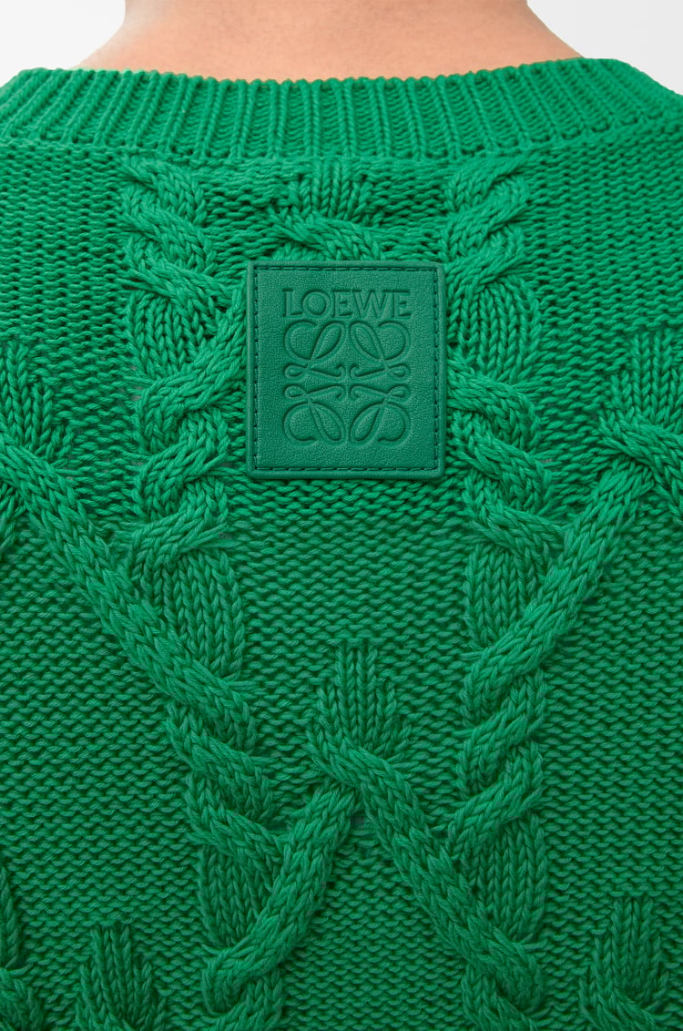 LOEWE Jersey en algodón Verde Oscuro