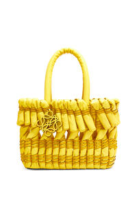LOEWE Bolso Tubular Basket pequeño en piel napa de cordero Amarillo