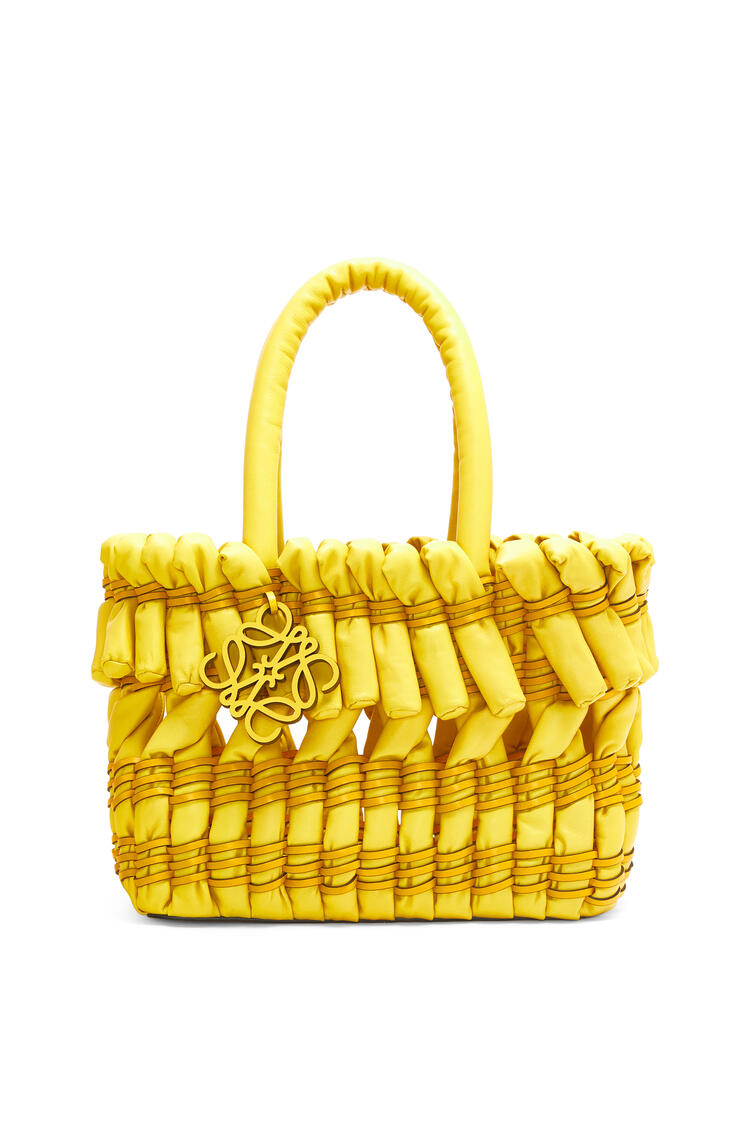 LOEWE Small Tubular Basket in nappa lambskin Yellow