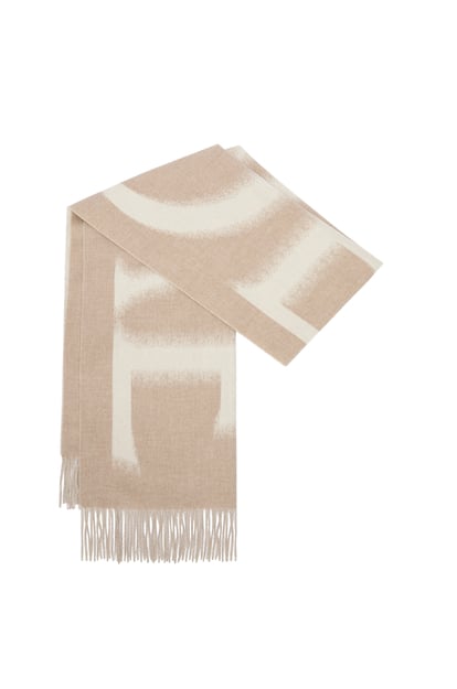 LOEWE LOEWE scarf in wool and cashmere White/Beige plp_rd