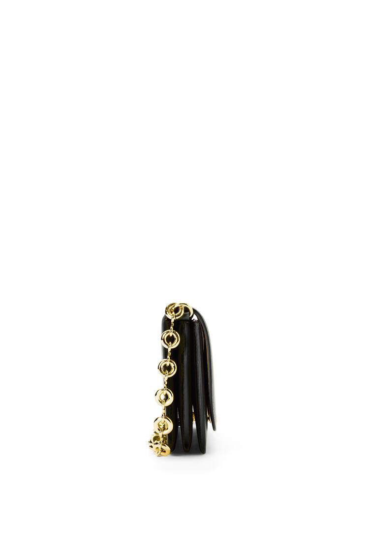 LOEWE Goya Long Clutch in silk calfskin with chain Black pdp_rd