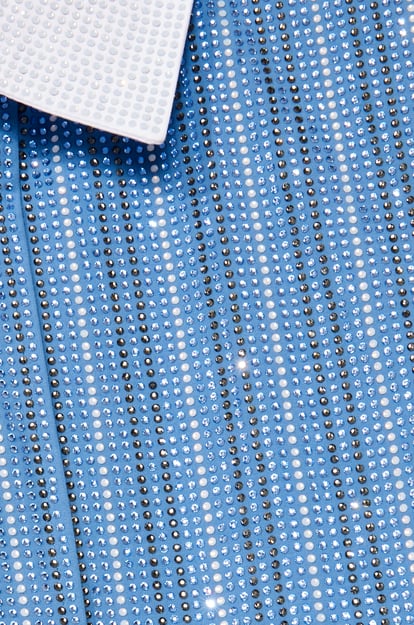 LOEWE Embelisshed shirt in cotton 石藍色 plp_rd