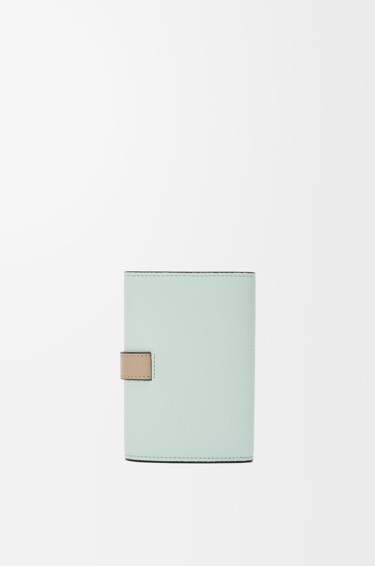 LOEWE Small vertical wallet in soft grained calfskin Frozen/Clay