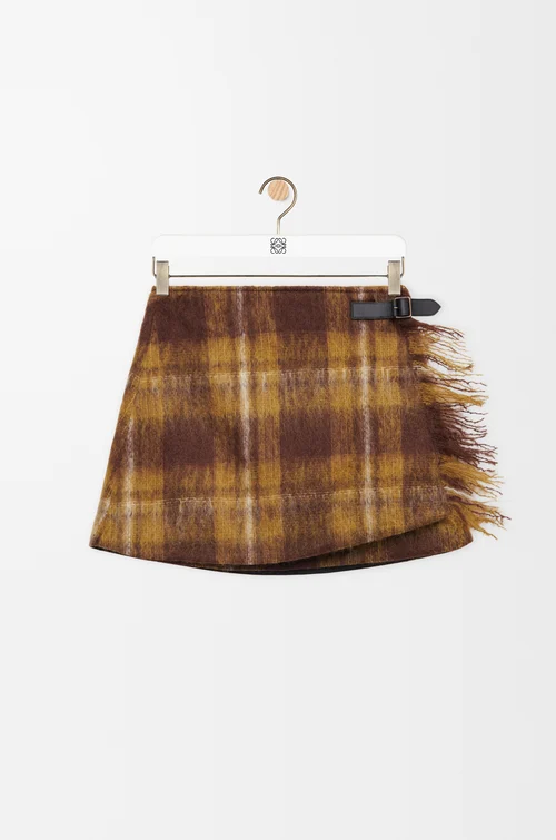 LOEWE Skirt in mohair and wool blend Yellow/Multicolor