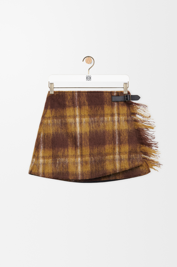 LOEWE Skirt in mohair and wool blend Yellow/Multicolor