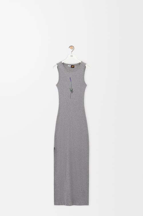LOEWE Tank dress in cotton Grey Melange